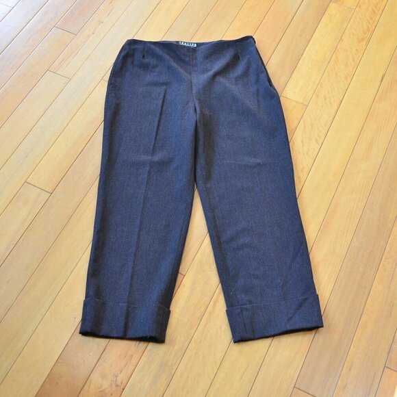 Thalian Pants - Thalian Capri Dress Pants Women's 8 Brown Career Wool Blend